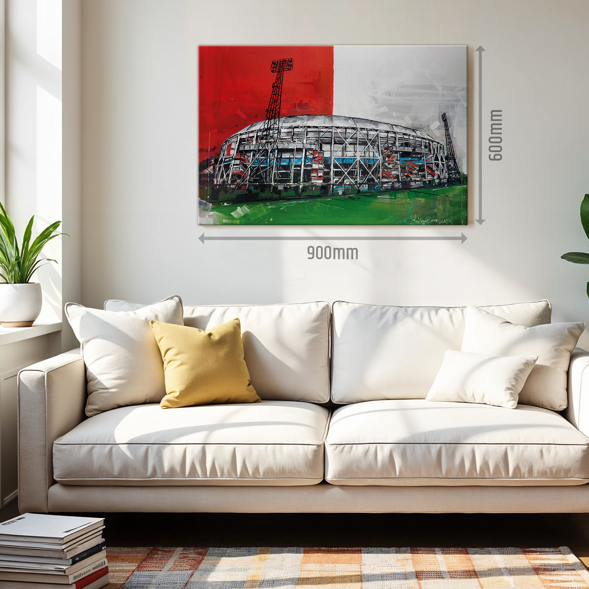 Rotterdam voetbalstadion canvas