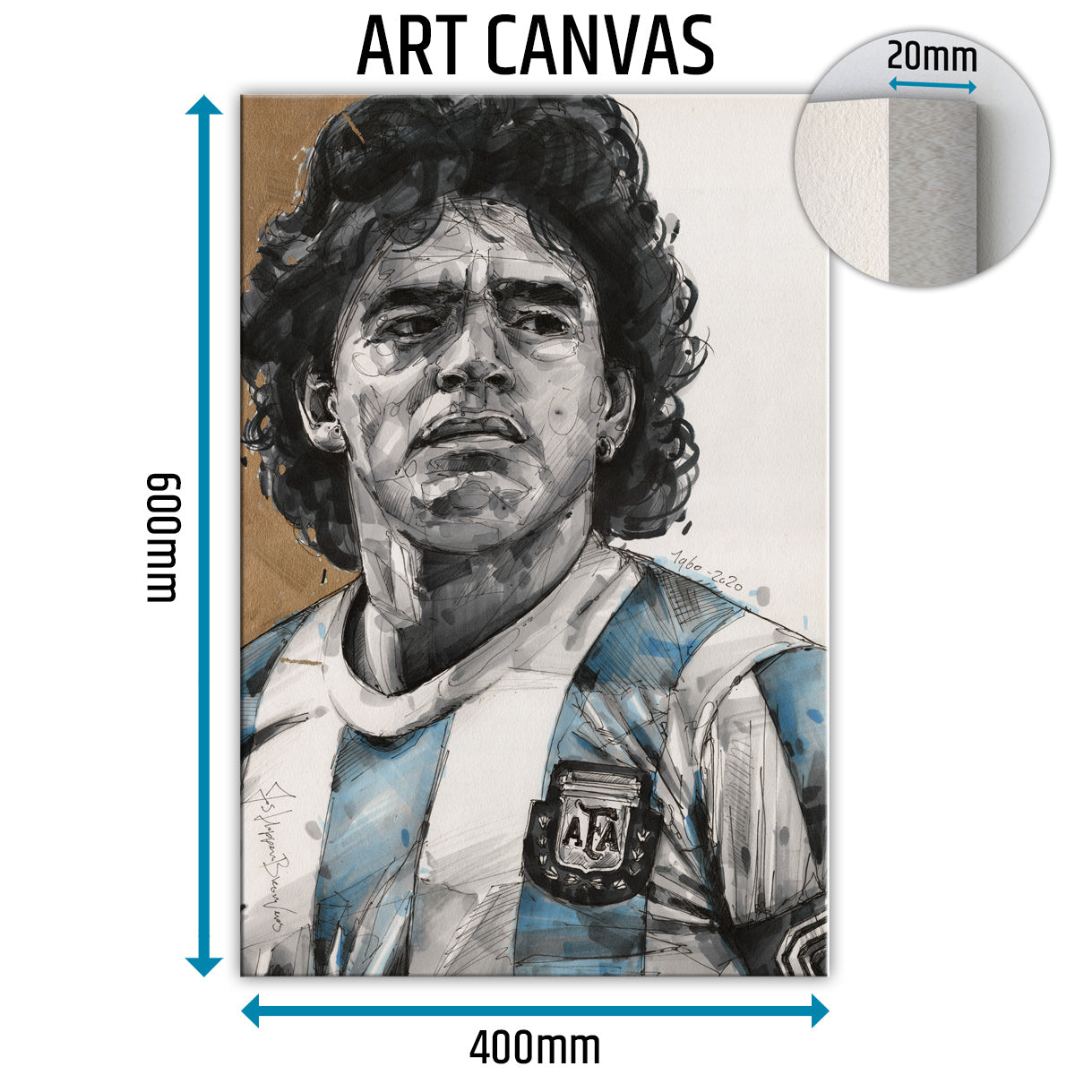 Diego Maradona lienzo 40x60 cm