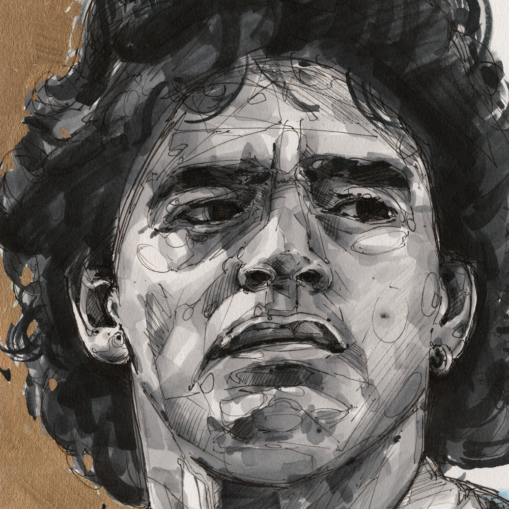 Diego Maradona pintura 28x42 cm