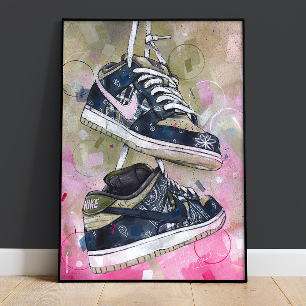 Nike Dunk low SB full colour print 50x70 cm