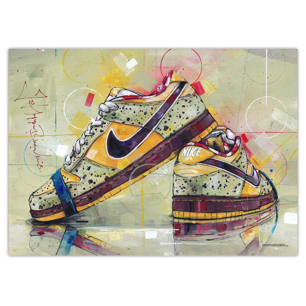 Nike Dunk low SB yellow lobster print 70x50 cm