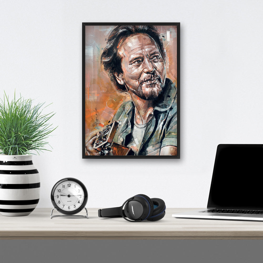 Eddie Vedder 02 print 29,7x42 cm (A3) - framed & signed