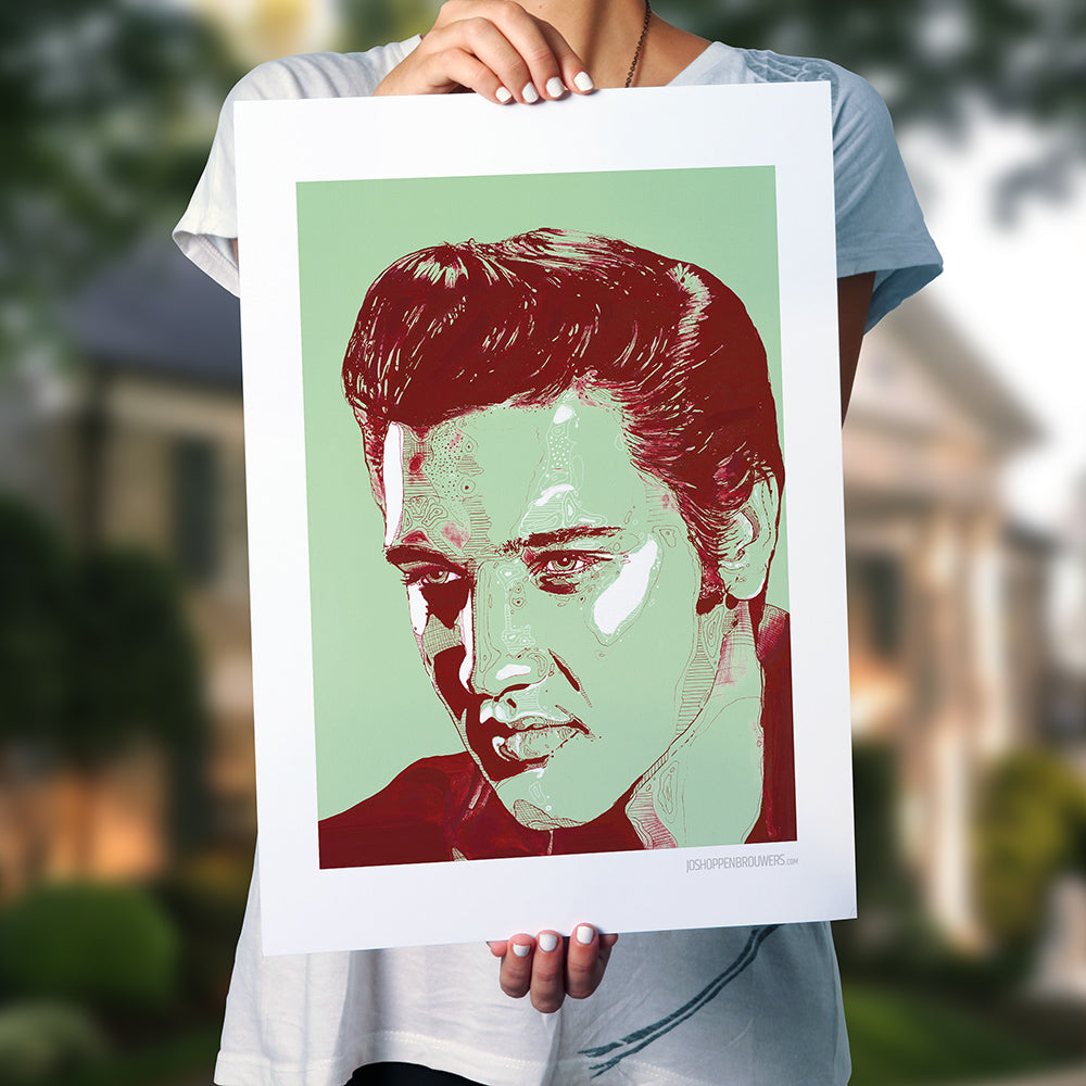 Elvis Presley 01 imprimé 50x70 cm