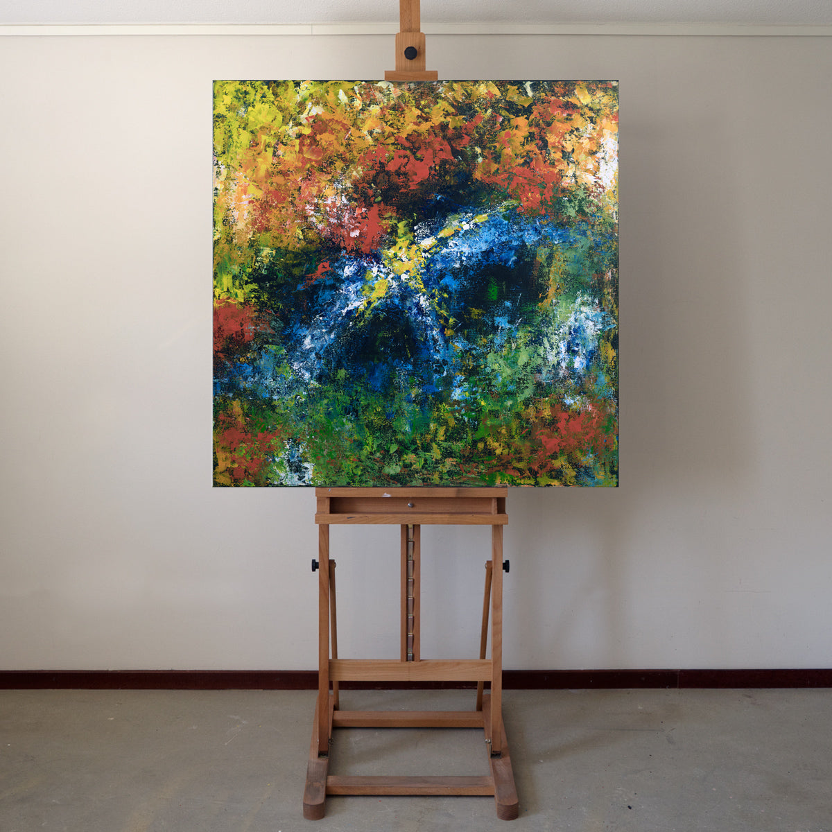 Explosion painting 100x100 cm