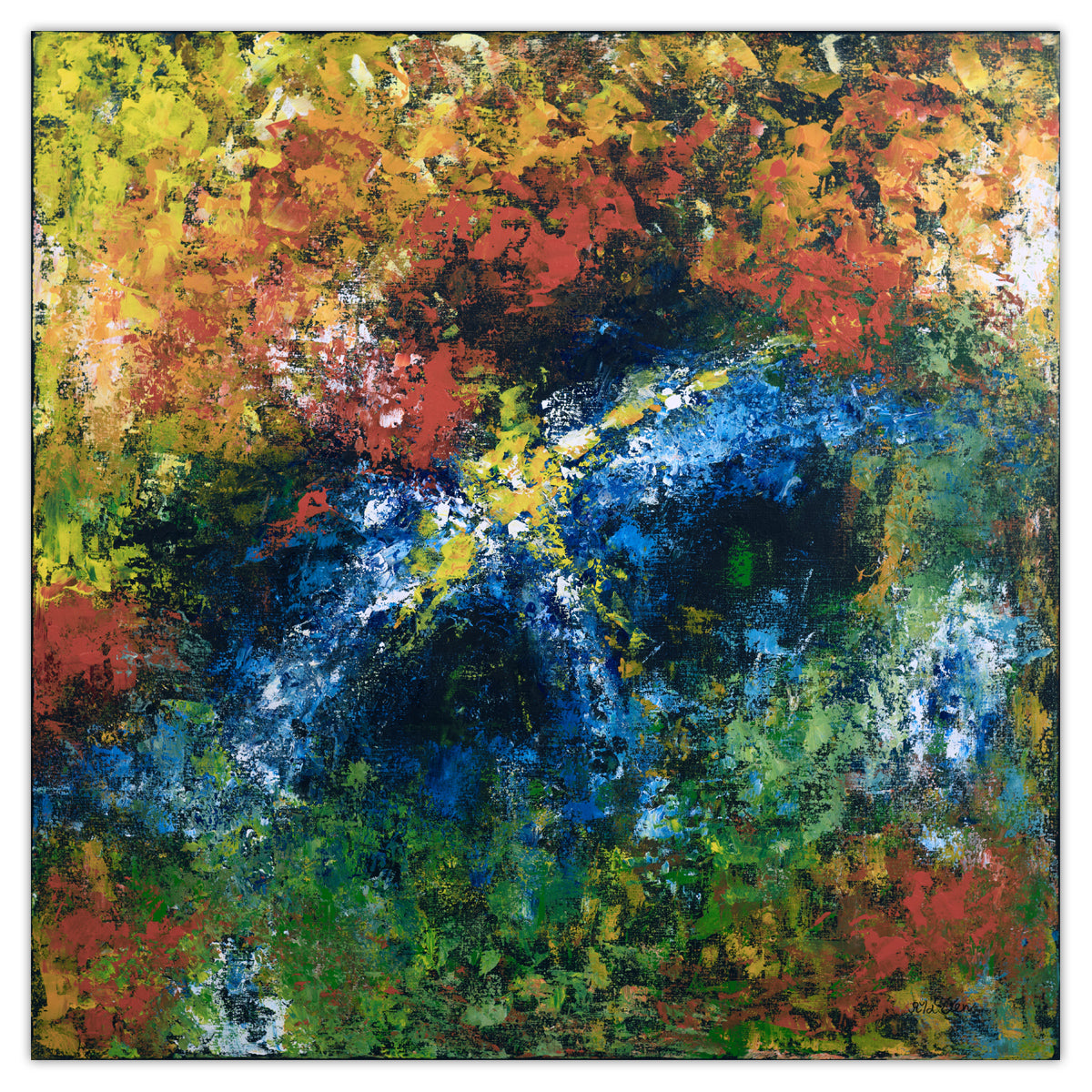 Explosion painting 100x100 cm