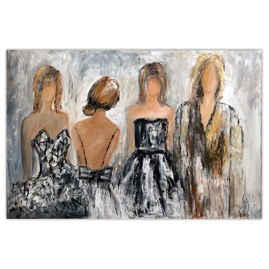 Four ladies painting 120x80 cm