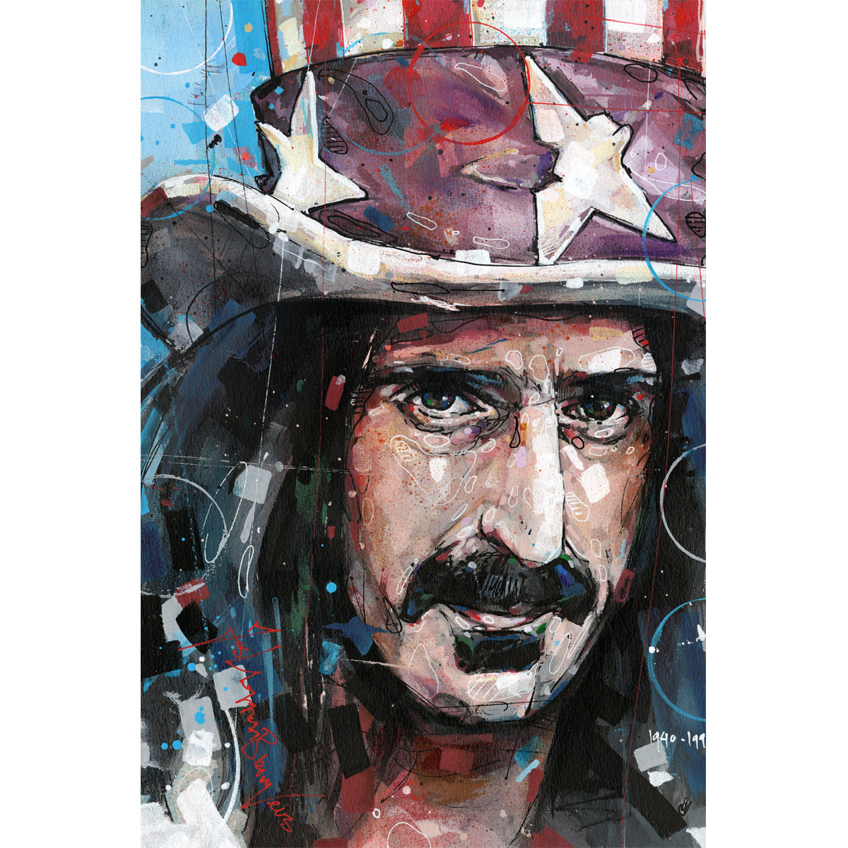 Frank Zappa toile 40x60 cm