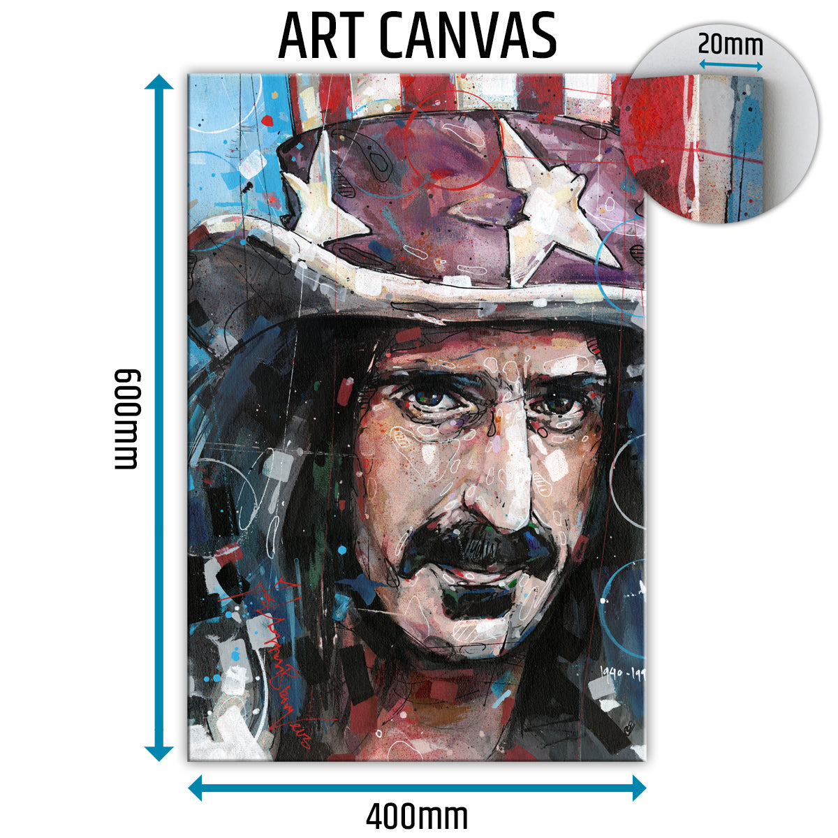 Frank Zappa canvas 40x60 cm