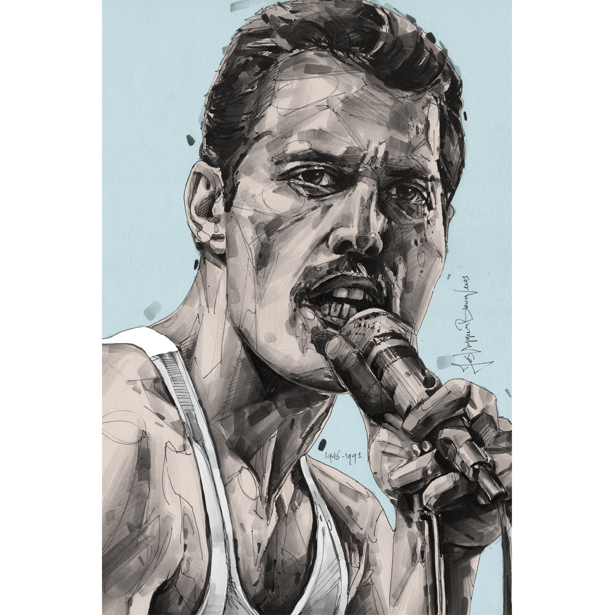 Freddie Mercury 02 Leinwand 40x60 cm