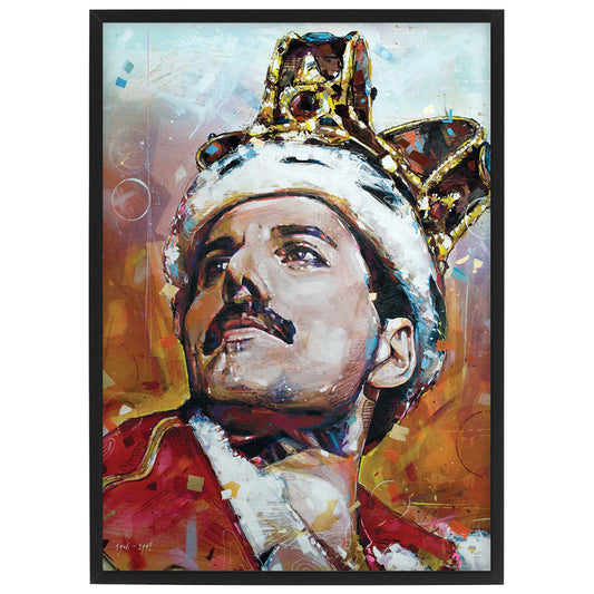 Freddie Mercury 01 estampado 29,7x42 cm (A3) - enmarcado y firmado