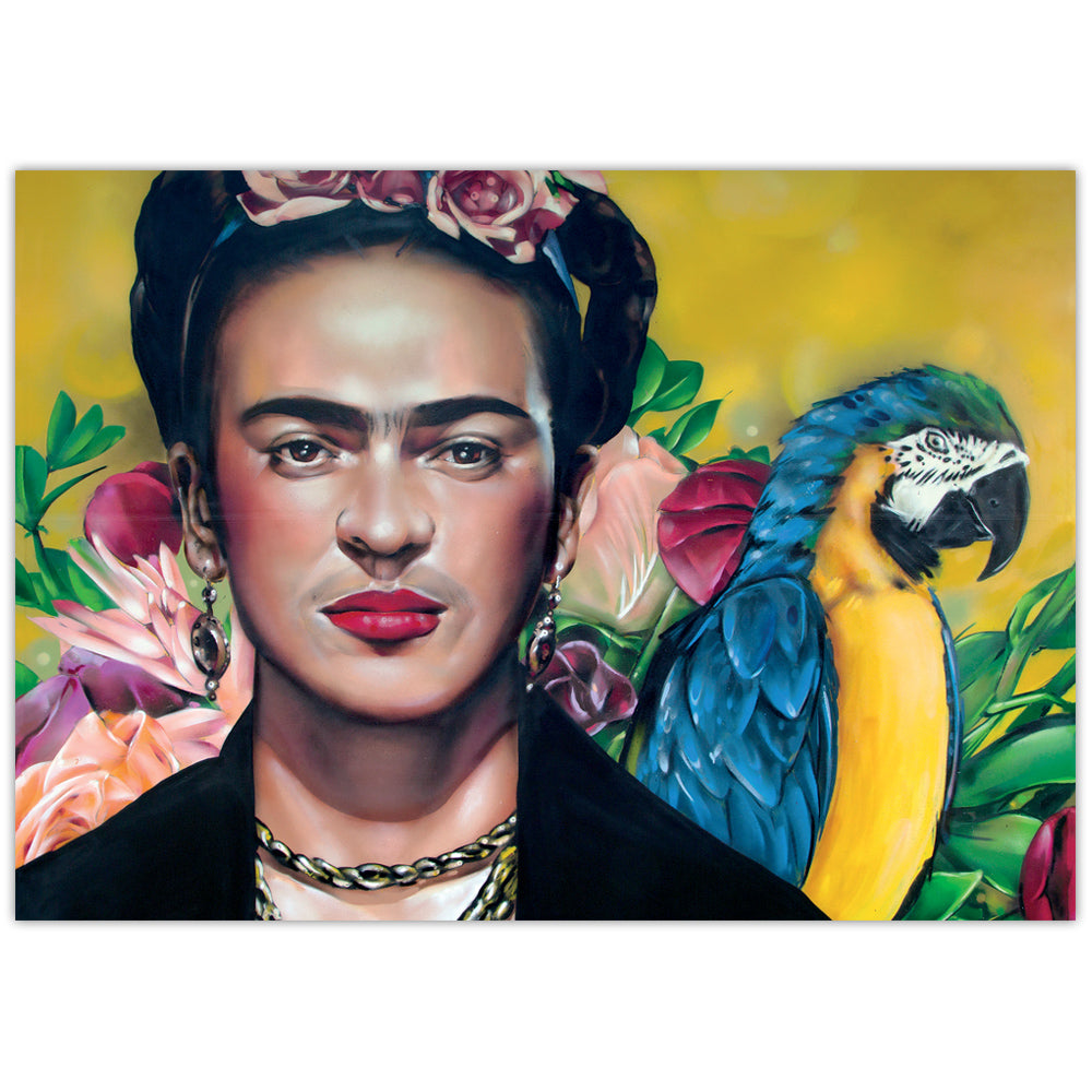 Frida Kahlo print 42x29,7 cm (A3) - ingelijst & gesigneerd