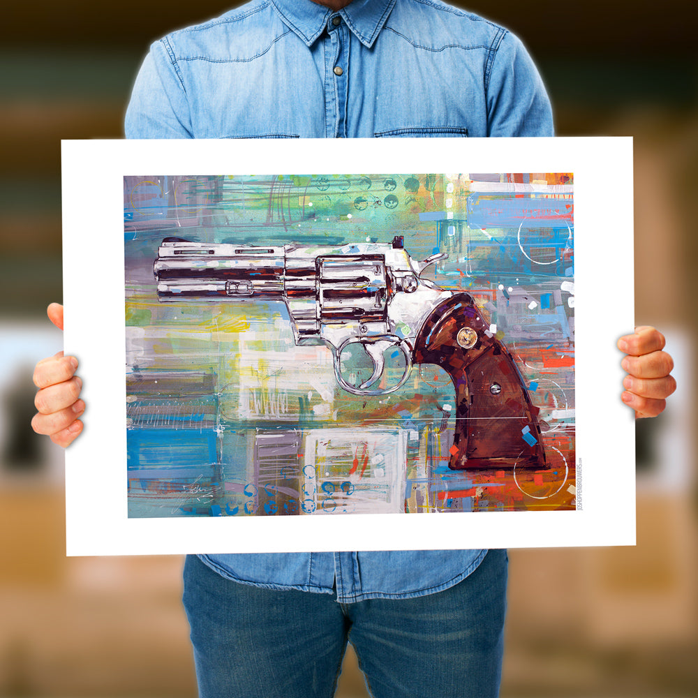 Revolver (Colt Python) print 70x50 cm