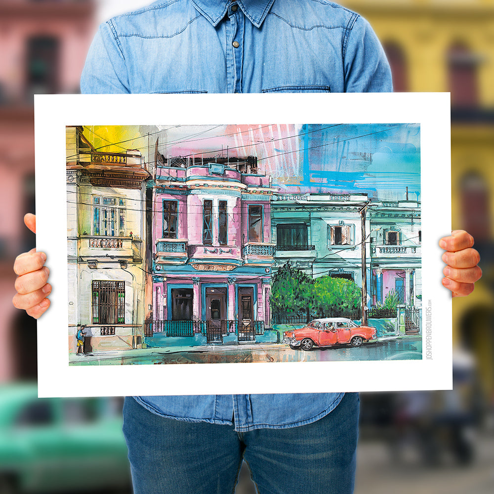 Havana ciudad estampado 70x50 cm