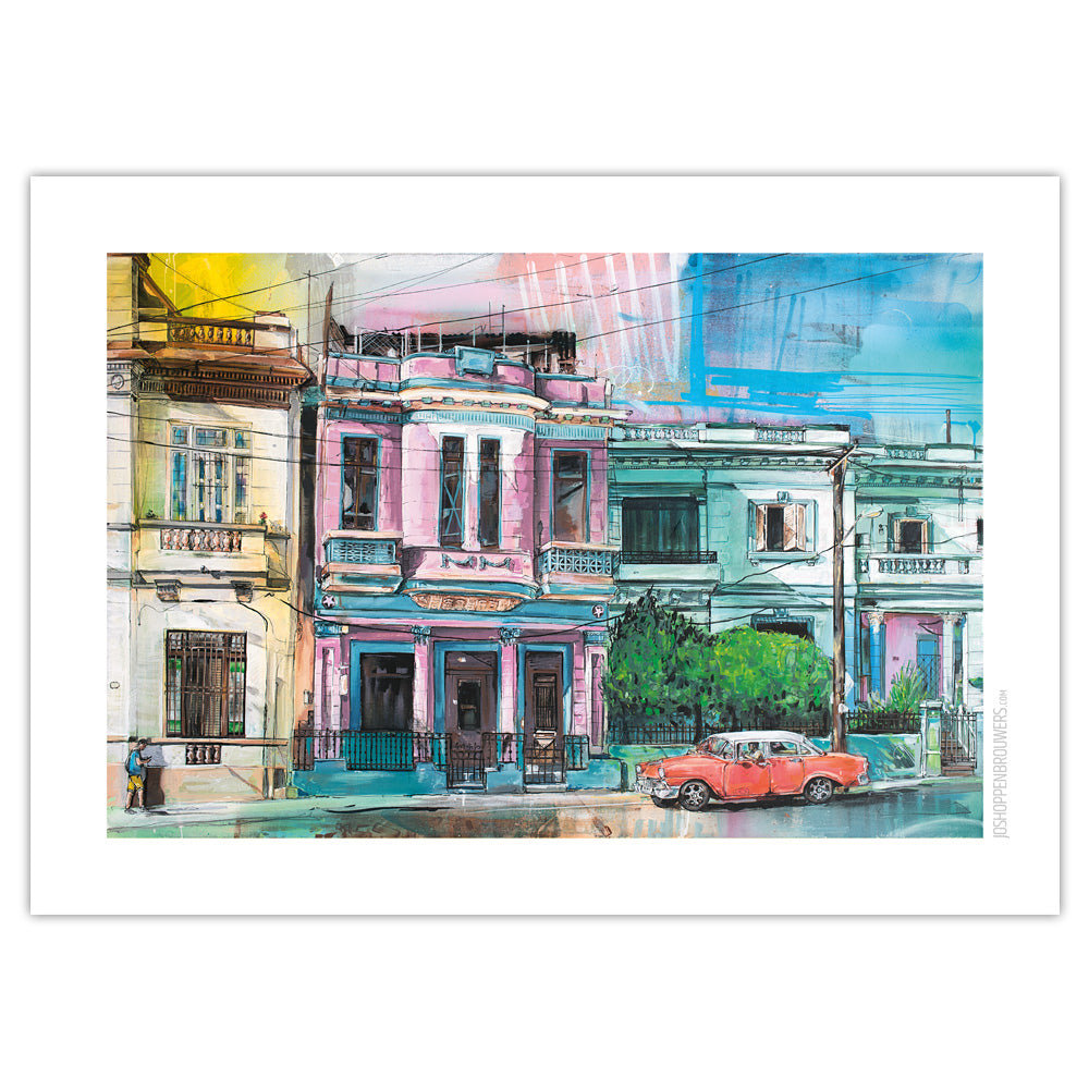 Havana Stadt Druck 70x50 cm