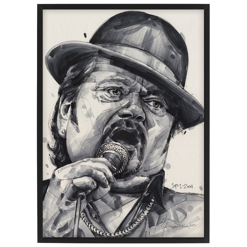 André Hazes 01 imprimé 29,7x42 cm (A3) - encadré et signé