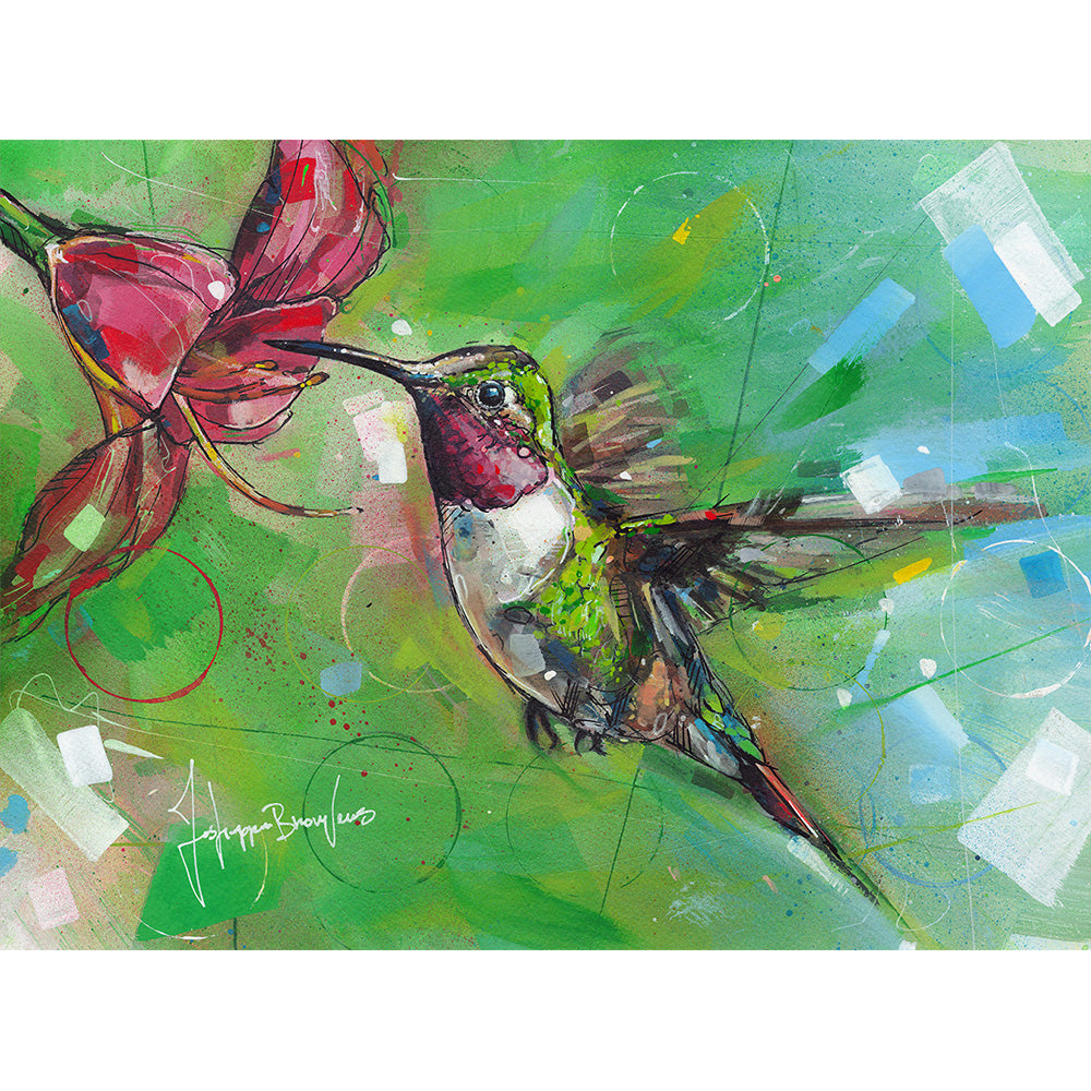 Colibrí pintura 40x30 cm (VENDIDO)