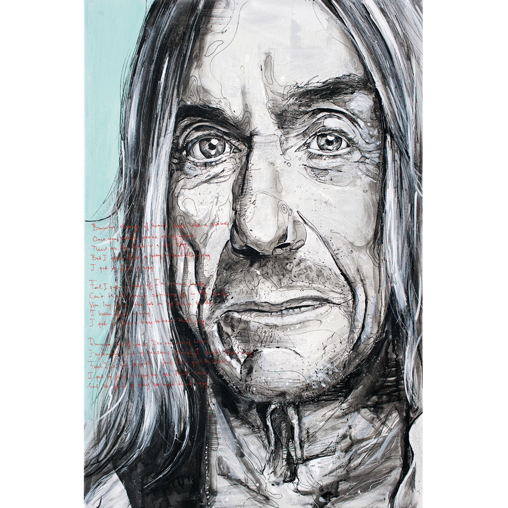 Iggy Pop peinture 60x90 cm