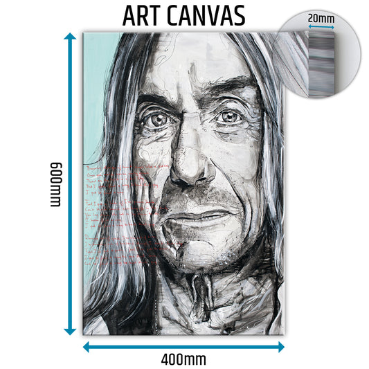 Iggy Pop Leinwand 40x60 cm