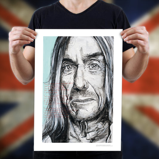 Iggy Pop print 50x70 cm