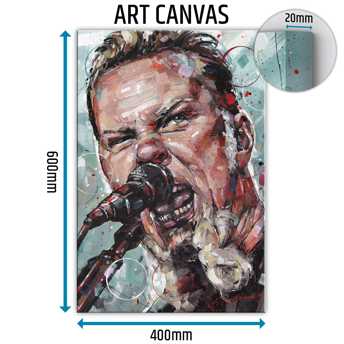 James Hetfield lienzo 40x60 cm