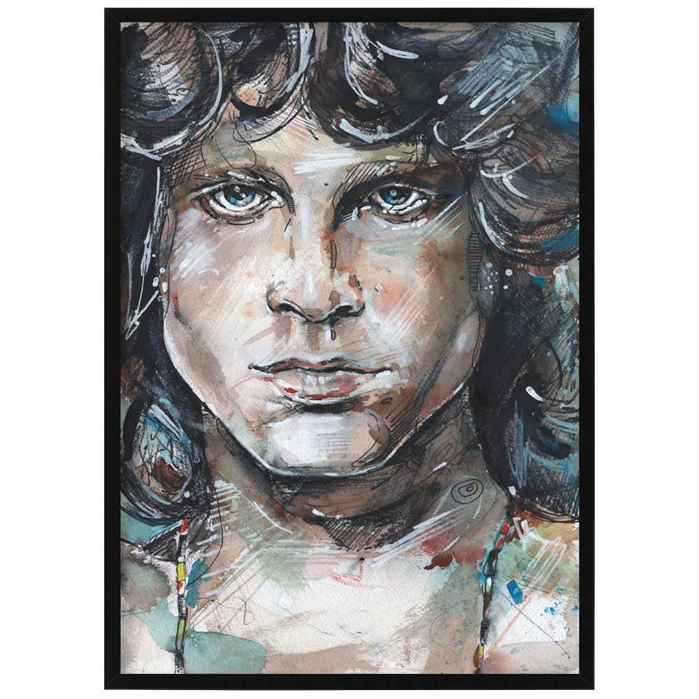 Jim Morrison schilderij 29,7x42 cm