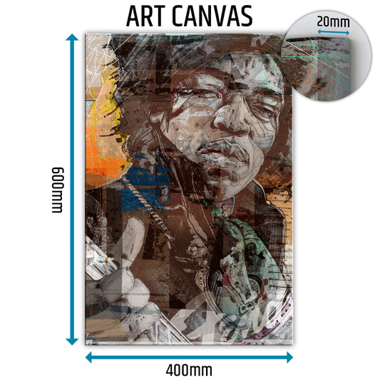 Jimi Hendrix Leinwand 40x60 cm