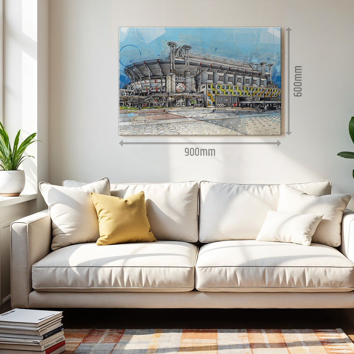 Amsterdam voetbalstadion canvas