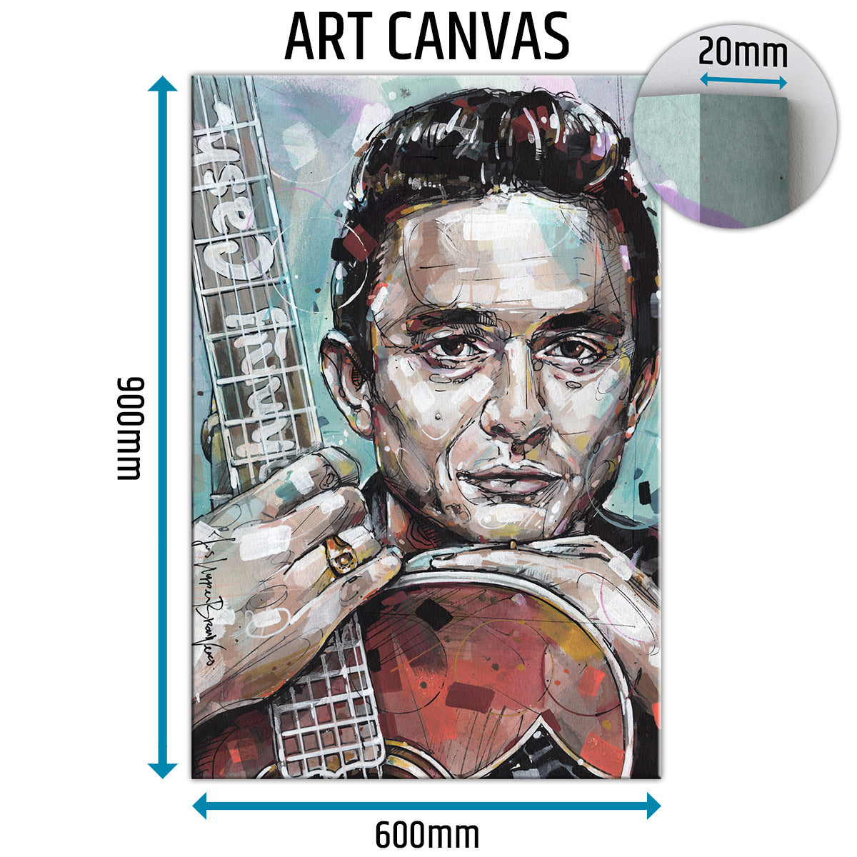 Johnny Cash 03 Leinwand