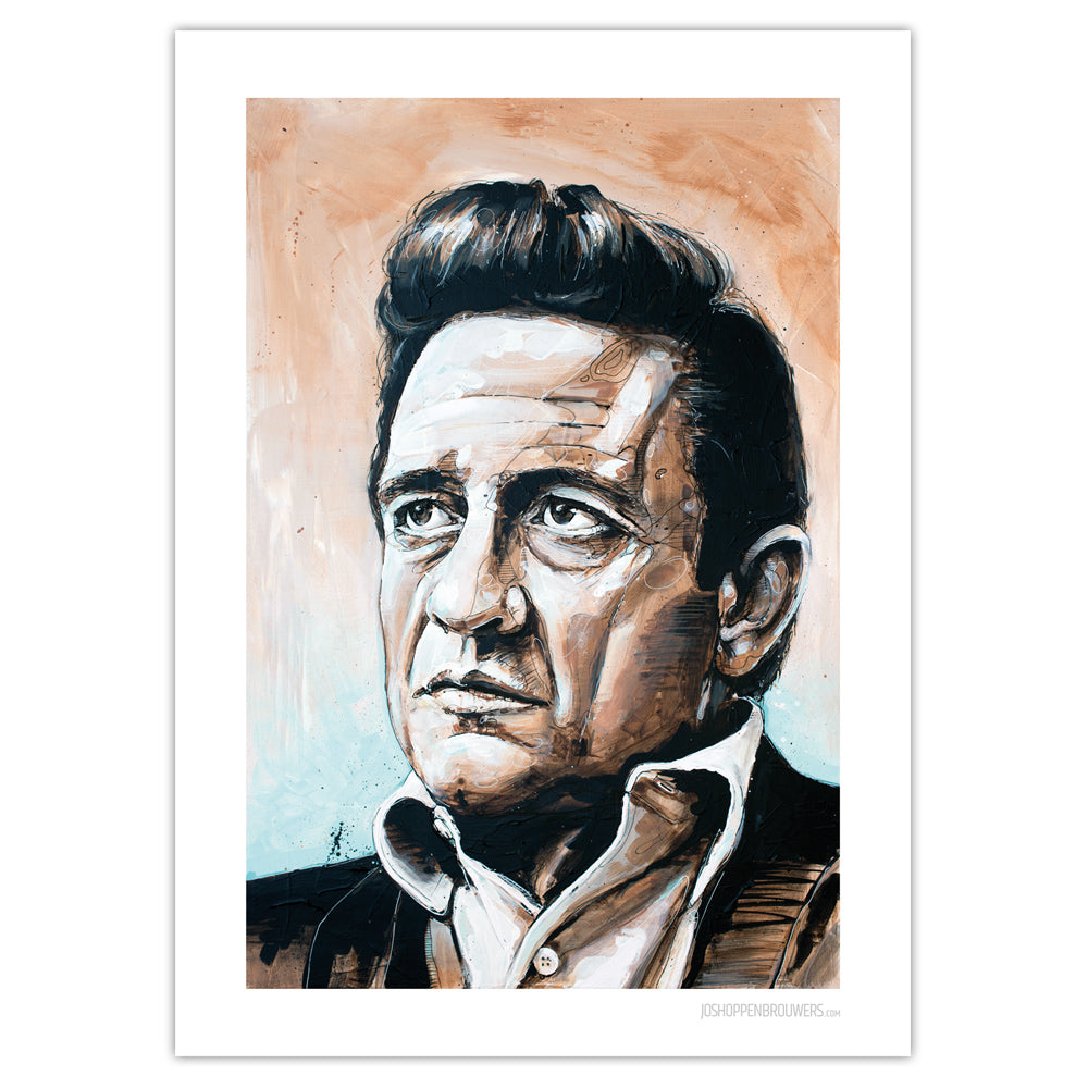 Johnny Cash 01 imprimé 50x70 cm