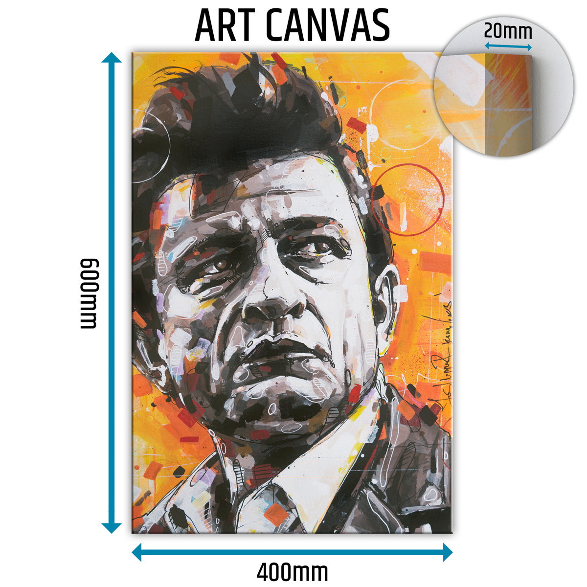 Johnny Cash 02 canvas 40x60 cm
