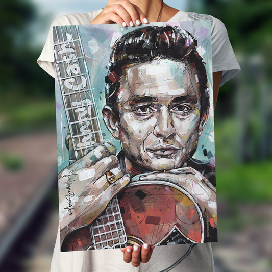 Johnny Cash 03 estampado 50x70 cm