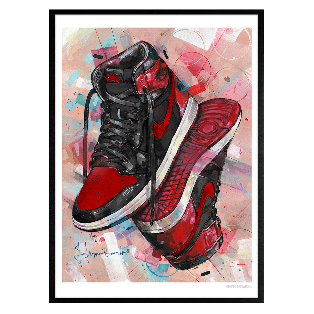 Nike Air Jordan 1 upside down banned bred Druck
