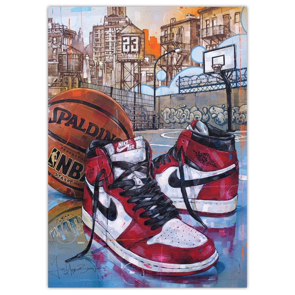 Nike Air Jordan 1 basketball Chicago imprimé 29,7x42 cm (A3)