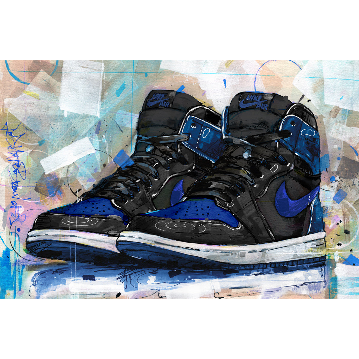 Nike Air Jordan 1 retro high royal blue canvas 60x40 cm