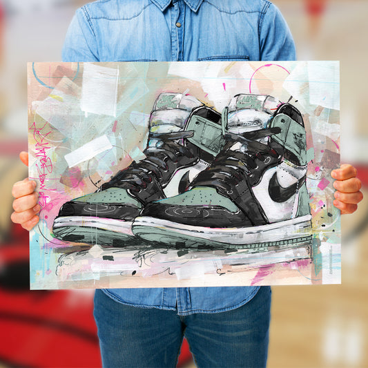 Nike Air Jordan 1 retro high igloo imprimé 70x50 cm