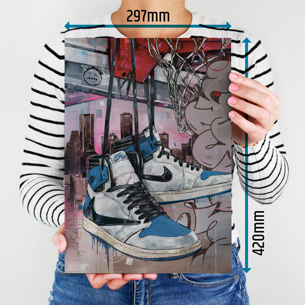 Nike Air Jordan 1 Travis Scott fragment high basket print