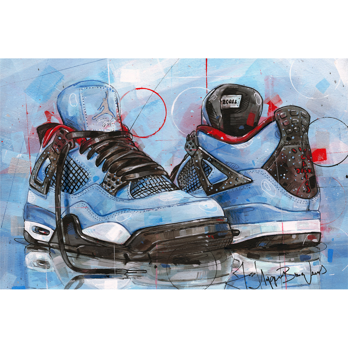 Nike Air Jordan 4 Cactus Jack canvas 60x40 cm