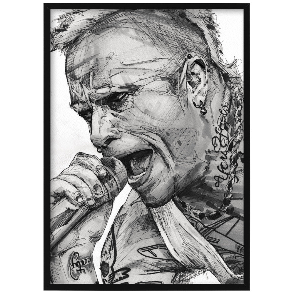 Keith Flint painting 29,7x42 cm