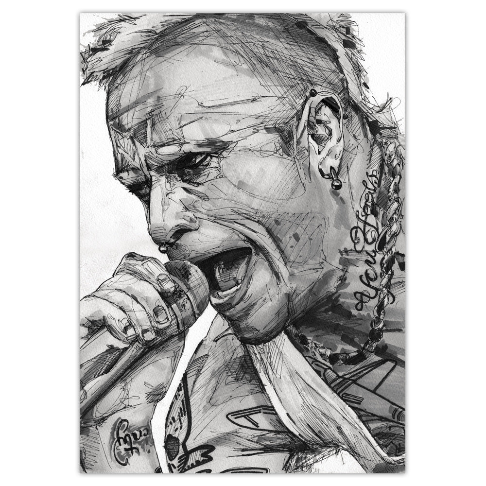 Keith Flint painting 29,7x42 cm