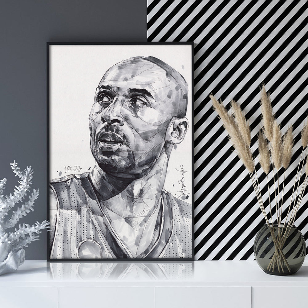 Kobe Bryant peinture 28x42 cm