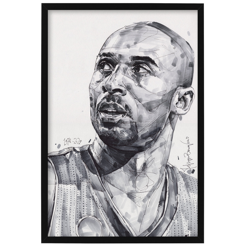 Kobe Bryant peinture 28x42 cm