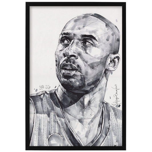 Kobe Bryant schilderij 28x42 cm