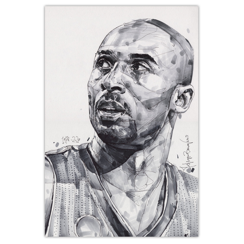 Kobe Bryant peinture 28x42 cm