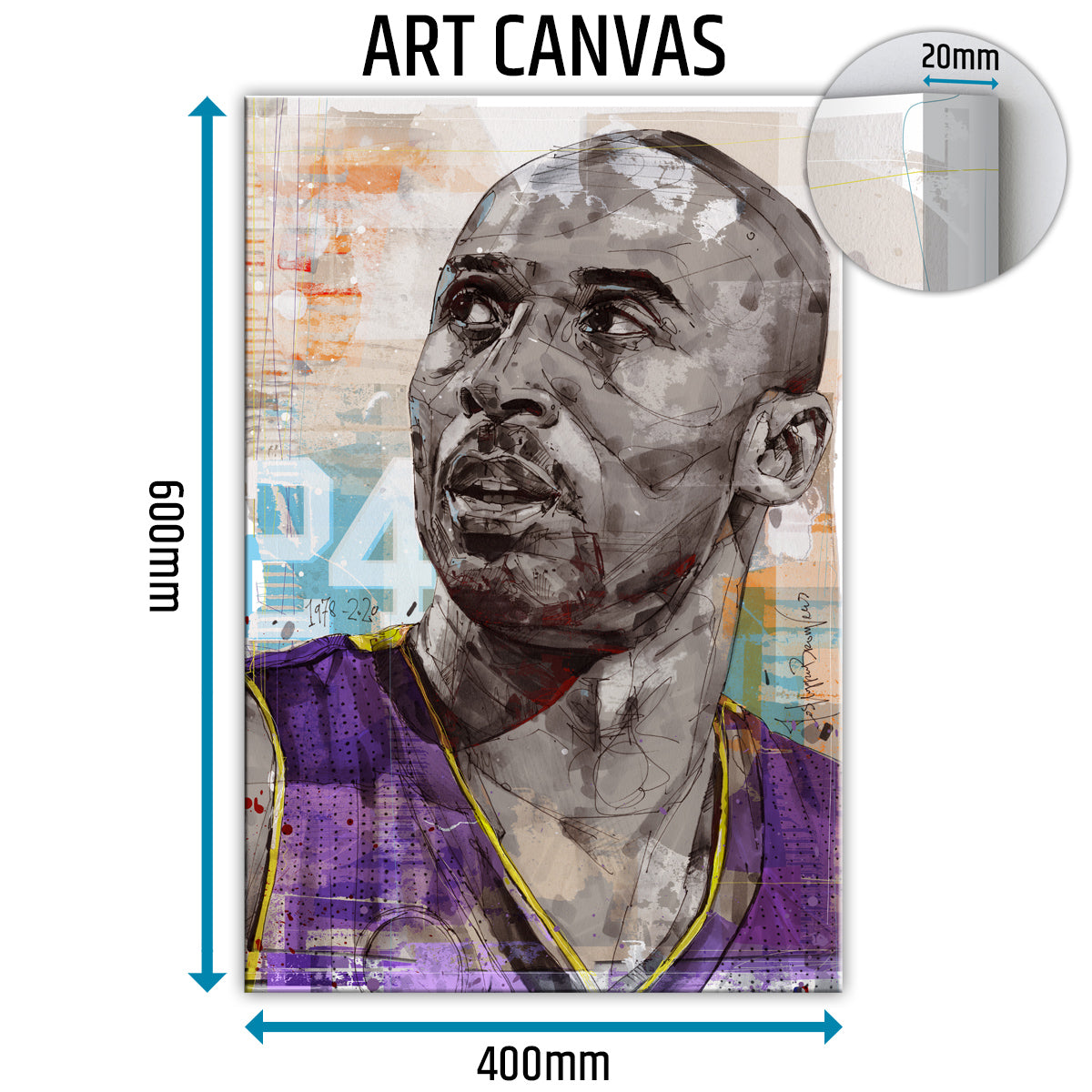 Kobe Bryant 01 Leinwand 40x60 cm