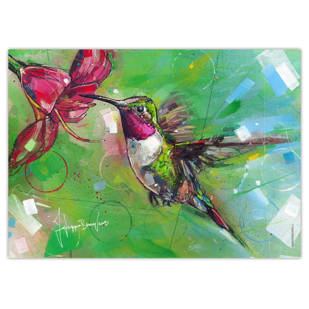 Hummingbird print 70x50 cm