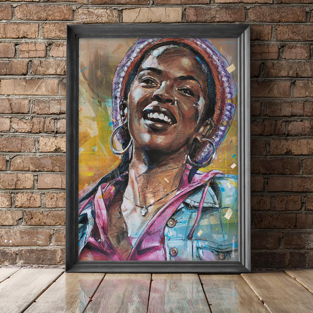 Lauryn Hill full colour print 50x70 cm