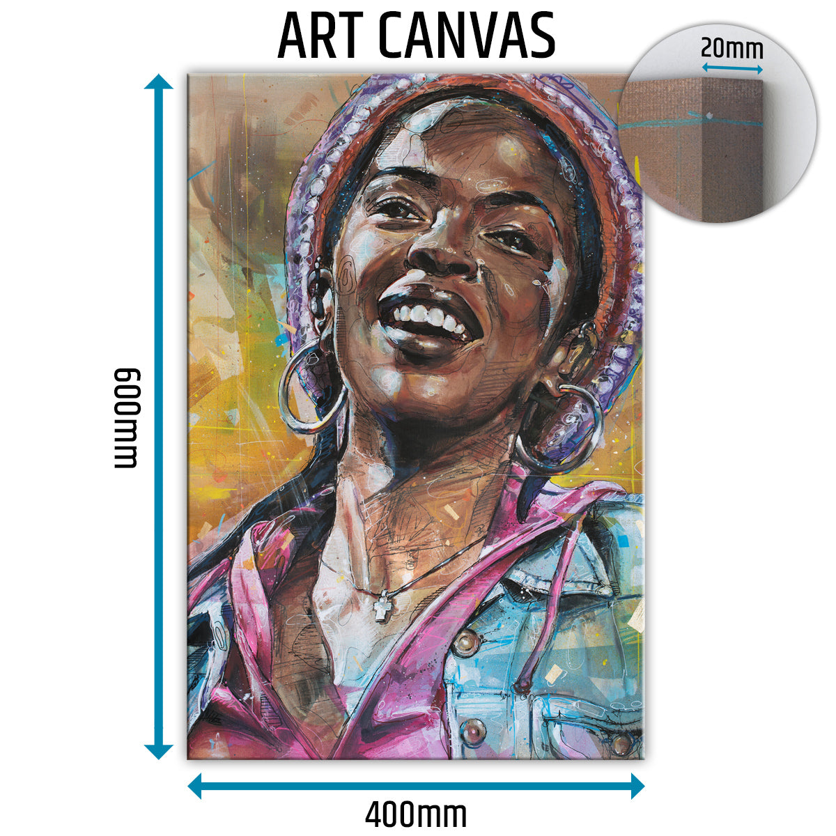 Lauryn Hill Leinwand 40x60 cm