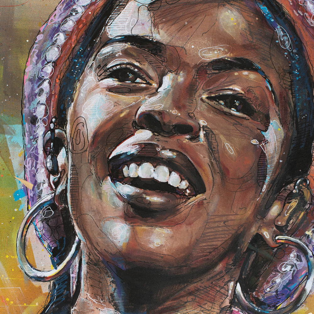 Lauryn Hill full colour print 50x70 cm