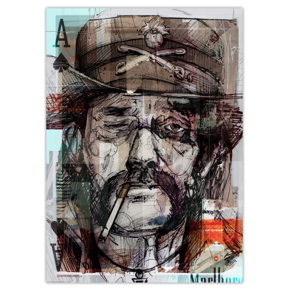 Lemmy Kilmister 02 estampado 50x70 cm