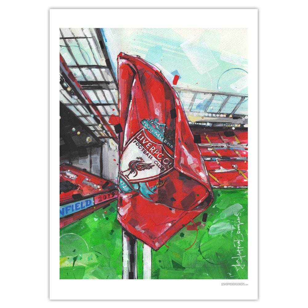 Liverpool bandera estampado 50x70 cm